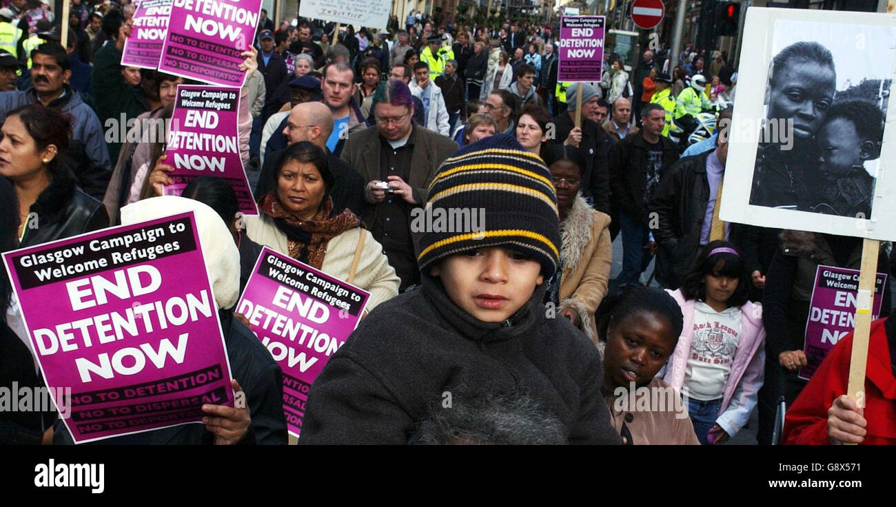 The Demonstration Calling For An Immediate Suspension Of `dawn Raids` Of Asylum Seekers Makes 